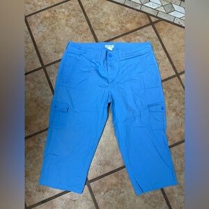 Caribbean Joe Sky Blue Cargo Capris
